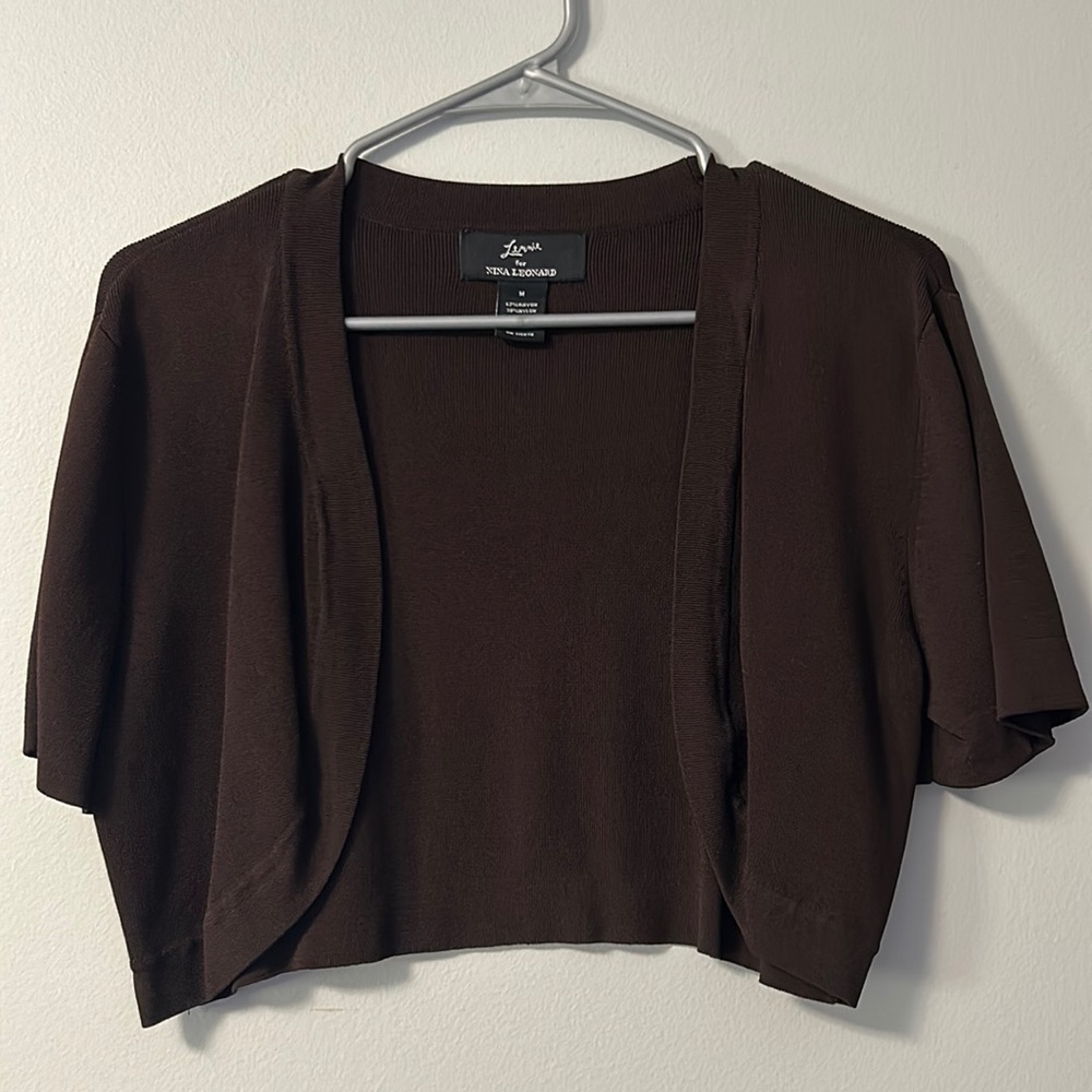 Lemur for Nina Leonard - Medium - dark brown - crop cover for dresses - NWOT